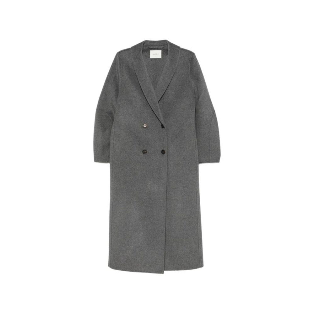 Lisa Yang Grey Coats - Double Breasted & Peacoats Women